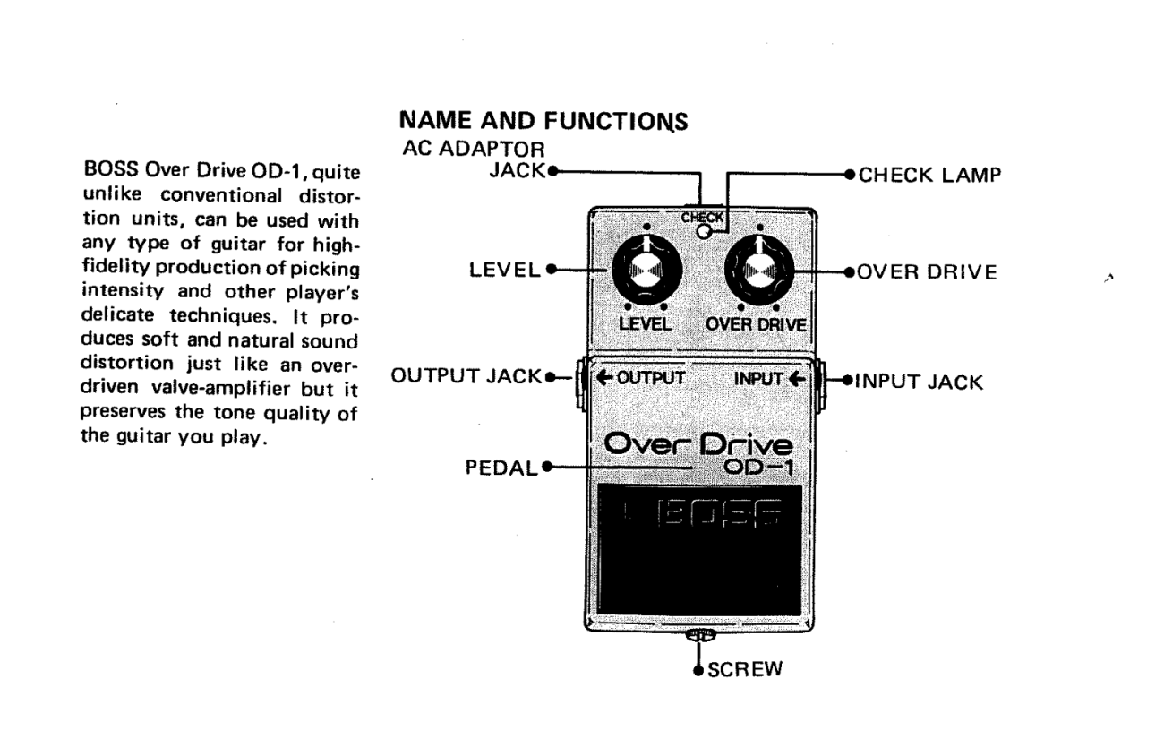 Amazon.com: Boss OD-1X Overdrive Pedal : Musical Instruments